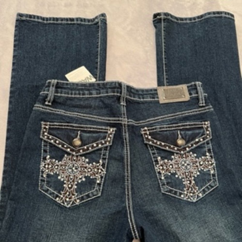 Lux Nation Women's Jeans 29 Dark Blue